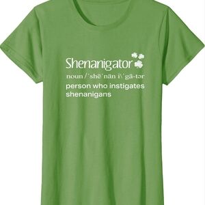 Green Graphic Tee with Fun Print